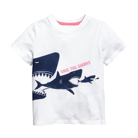 Modalooks-Kidslooks-Bambinilooks-Shark-T-Shirt-Cotton-Short-Sleeve