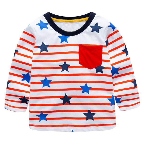 Modalooks-Kidslooks-Bambinilooks-Stars-Long-Sleeve-Shirt-Cotton