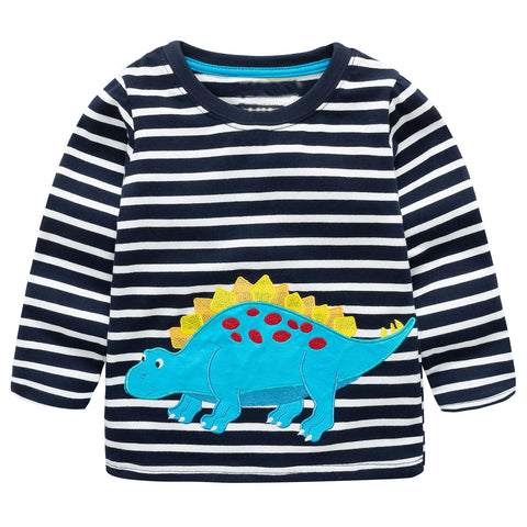 Modalooks-Kidslooks-Bambinilooks-Stegosaurus-Long-Sleeve-Shirt-Cotton