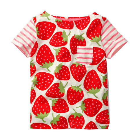 Modalooks-Kidslooks-Bambinilooks-Strawberry-T-Shirt-Cotton-Short-Sleeve