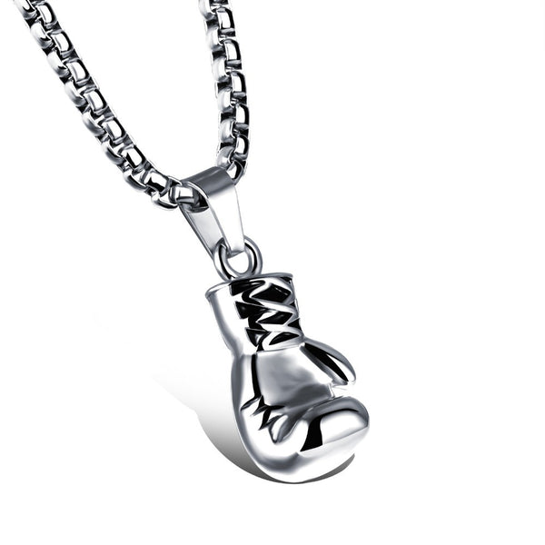 Modalooks-Mens-Boxing-Glove-Necklace-18K-White-Gold-Plating-316L-Stainless-Steel-Base