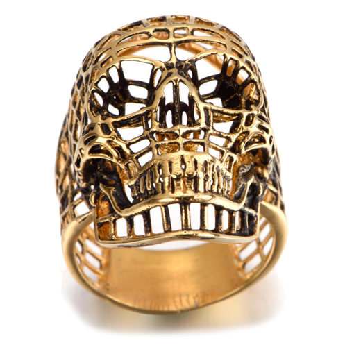 Modalooks-Ring-Men-Male-Plated-Gold-Skull-Spider-Net-Top