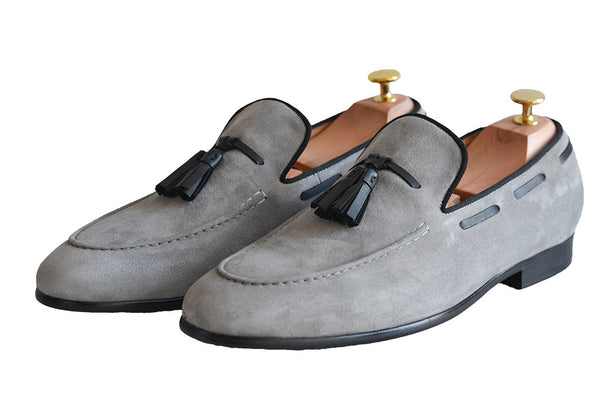 Modalooks-Suede-Goat-Leather-Handmade-Shoes-Loafers-Dapper-Front-Shot