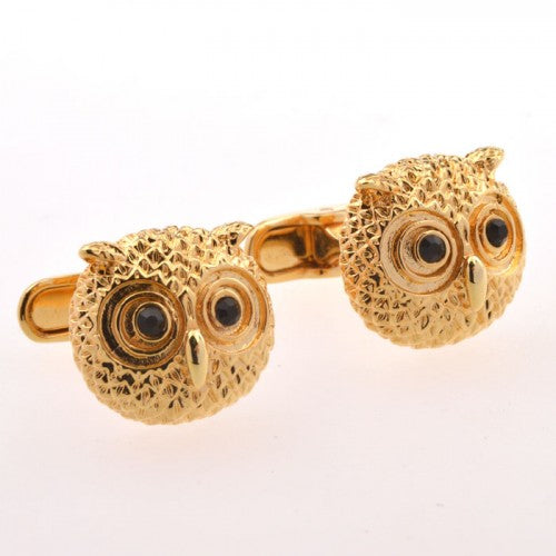 Owl-Gold-Animal-Cufflinks-Modalooks
