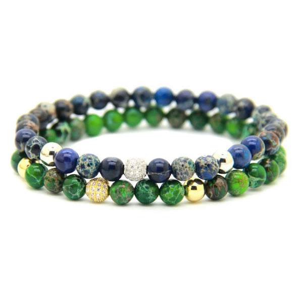 Modalooks-Stack-18K-White-Gold-Sea-Green-Blue-Sediment-CZ-Beads-Bracelet